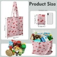 thumbnail image 2 of Reusable Canvas Tote Bag – Cute Pink Cherry Print – Eco-Friendly Grocery & Beach Bag for Women and Girls – Aesthetic Fruit-Inspired Cotton Tote for Cherry Lovers, 2 of 7