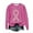 Hot Pink, variant on WREESH Women's Pink Ribbon Graphic Pullover Breast Cancer Awareness Sweatshirt Fall Long Sleeve Top Crewneck Sweatshirts Black