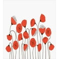 thumbnail image 3 of Flower Duvet Cover Set, Poppy Flowers Blossom Art Deco Style Summertime Garden Modern Repetition, Decorative 3 Piece Bedding Set with 2 Pillow Shams, Calking Size, Vermilion and Pearl, by Ambesonne, 3 of 3