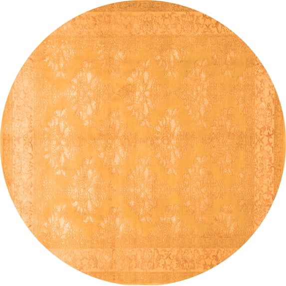 Ahgly Company Indoor Round Persian Orange Traditional Area Rugs, 7' Round