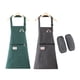 thumbnail image 1 of Delantales ajustables con pechera y bolsillos, delantales de cocina para hombres y mujeres, delantal de Chef para hornear al aire libre, 2 unidades, 1 of 5