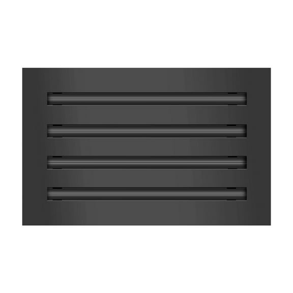 BUILDMART - 12x8 Modern AC Vent Cover - Decorative Black Aluminum Air Vent - Standard Linear Slot Diffuser - Heating and Cooling Register Grille for Ceiling, Walls & Floors - Texas Buildmart