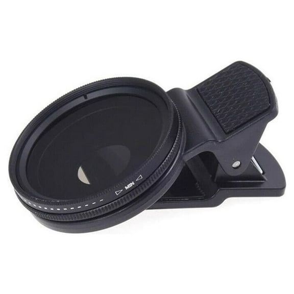 Phone Camera Lens Variable ND filter Neutral Density ND2-ND400 37MM With Clip Accessory