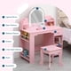 thumbnail image 5 of Rosa 2-in-1 para niños vanity mesa y stool set con mirror: ideal para makeup escritorio para girls aged 3 - 9, 5 of 7