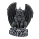 thumbnail image 5 of Estatua de jardín de esculturas de guardia con lámpara de decoración al aire libre de luz solar aterrador Negro, 5 of 8