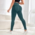 thumbnail image 3 of Resicozy 3D Cellulite Leggings Womens Compression High Waisted Compression Leggings Butt Lifting Workout Leggings Dark Green L, 3 of 7