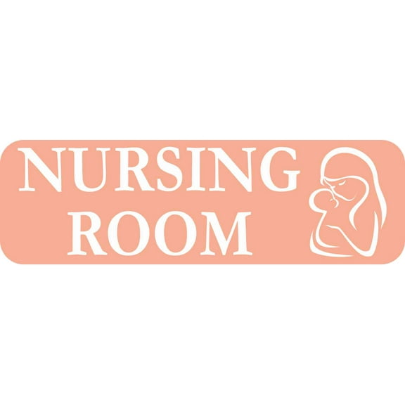 10in x 3in Peach Nursing Room Magnet Nursery Mothers Sign Vinyl Magnets