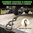 thumbnail image 6 of MATSKY 1"x10' Retractable Ratchet Straps Heavy Duty Tie Downs with Safety S-Hooks & Soft Loops, 1800lbs, for Truck, Trailer, ATV, 2-Pack, 6 of 7