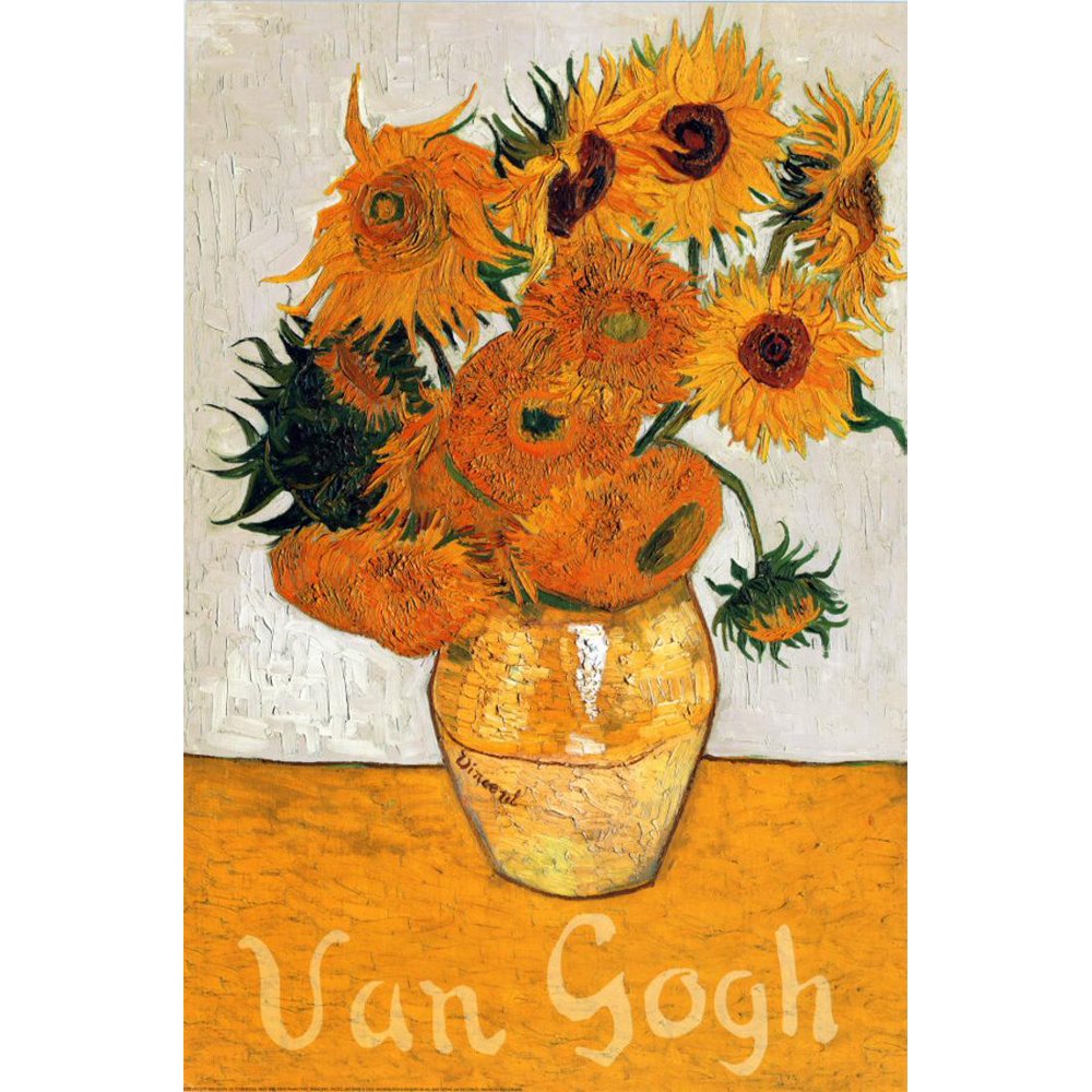 Van Gogh Les Tournesols Cycle 2 Les Tournesols Poster By Vincent van Gogh - 24x36 - Walmart.com