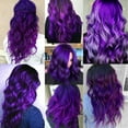 thumbnail image 4 of 16 Pcs Colored Hair Extensions Curly Wavy Clip in Synthetic Hairpiece Streak for Girls Women Kid, Multi-colors Party Highlights (Purple), 4 of 6