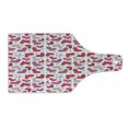 thumbnail image 1 of Valentines Cutting Board, Doodle Hand Drawns Love and Affection with Many Patterns, Decorative Tempered Glass Cutting and Serving Board, Wine Bottle Shape, Pink Ruby Dried Rose, by Ambesonne, 1 of 1