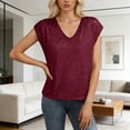 thumbnail image 2 of JAJAHO Women's Sparkling Sequin T Shirts Glitter Party V Neck Sleeveless Shiny Tunic Club Night Out Versatile Tops, 2 of 5
