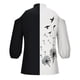 thumbnail image 5 of ICHUANYI Clearance Women Summer Sexy Shirt Cold Shoulder Pullover Blouse Half Sleeve Zipper Printed Tops(Black, XL) ICHUANYI WER2023080809768, 5 of 5