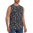 thumbnail image 2 of Fotbe Dog Paw Men's Camiseta sin Mangas Estampada para Hombres, Playera Casual para Gimnasio, Entrenamiento, Playa-XX-Large, 2 of 7