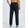 thumbnail image 3 of Real Essentials 3 Pack: Men's French Terry Open Bottom Sweatpants - Casual Lounge Comfort Gym with Pockets, 3 of 6