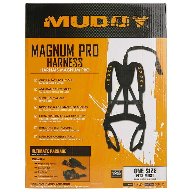 Harnais de sécurité réglable pour escalade d'arbre Muddy The Magnum Pro  pour la chasse, capacité de 300 lb