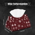thumbnail image 5 of Sikiie Romantic white snowflakes Leather Tissue Box Cover Rectangle, Long Tissue Box Cover, Tissue Box Holder, Tissue Holder for Bathroom, 5 of 7