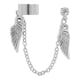 thumbnail image 2 of HomeKingdee Wing Earbone Clip Earrings - Alloy Silver-Plated Retro Elegant Earrings with Exaggerated Temperament for Party Banquet Events, 2 of 9