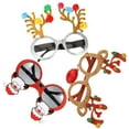 thumbnail image 3 of Jiyike 3pcs Christmas Glitter Eyeglasses Creative Antler Glasses Elk Shape Glasses Costume Accessory Novelty Xmas Glasses Photo Props Funny Eyewear Party Favors, 3 of 7