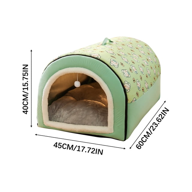 Herramientas y mejoras para el hogar: Casa para perros. Formas de uso: Casa para perros de interior para gatos y perros pequeños con tapete, funda extraíble y lavable, y base antideslizante.