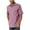 Pink, variant on WREESH Men's Casual Button Down Shirts Solid Color Short Sleeve Turndown Collar Shirts Stylish Tops White