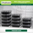 thumbnail image 5 of Recipientes para preparación de comidas Freshware, 1 compartimento, 24 onzas, paquete de 50, 5 of 5