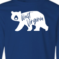 thumbnail image 4 of Inktastic West Virginia White Bear Silhouette Long Sleeve Youth T-Shirt, 4 of 5