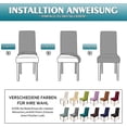 thumbnail image 3 of Fundas para sillas 4 Piezas, Funda elástica para Silla de Comedor Protector de Silla Moderno Lavable para decoración Fiesta Banquetes Oficina Hotel(Azul Pavo Real), 3 of 5