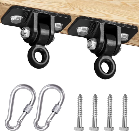 Celawork Heavy Duty Swing Hangers for Wooden Sets, 2PCS Black Swing Set Hardware for Playground Outdoor, 2400 lb Capacity
