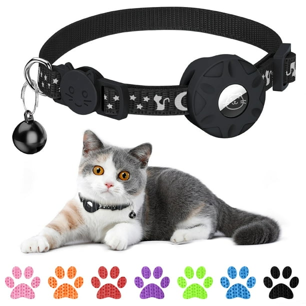 Collar para gatos Simket Airtag Breakaway con campana para gatos niñas y niños
