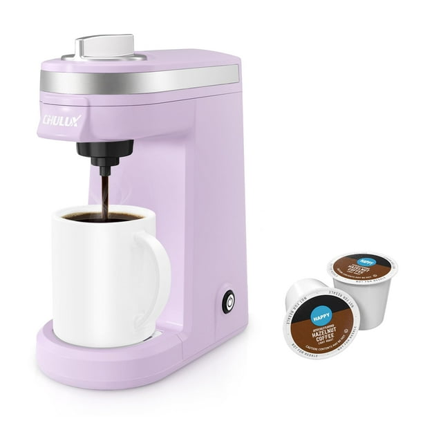 Cafetera CHULUX Mini para cápsulas K, una sola porción, 300 ml, lavanda
