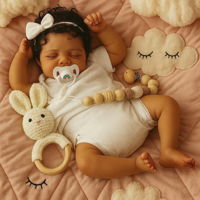 Muñecas de Bebé Renacido Negras - Muñecas de Recién Nacido Realistas de 18 Pulgadas Muñecas de Bebé Recién Nacido Regalo para Bebé de la Vida Real Afroamericano