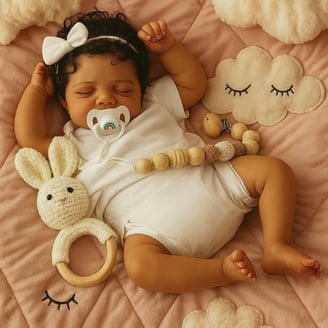 Lifelike Black Reborn Baby Doll Boy – 20 Inch Realistic African American Newborn Doll With Curly Hair, Gift For Kids