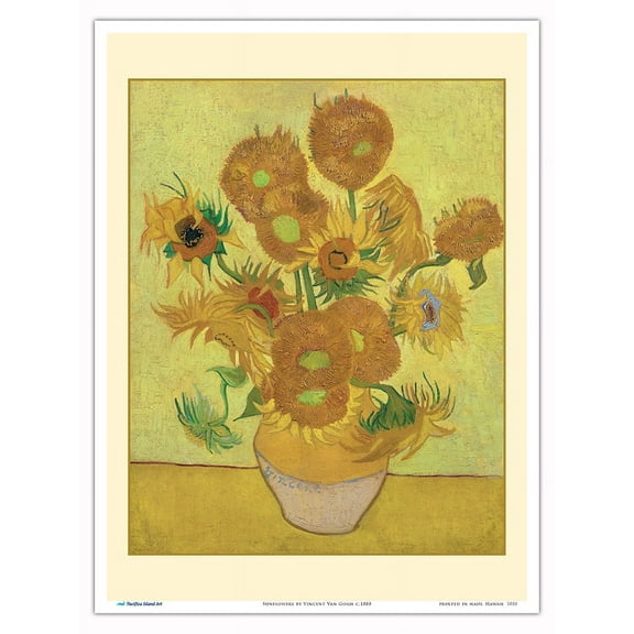Sunflowers - From an Original Color Painting by Vincent Van Gogh c.1888 - Master Art Print (Unframed) 9in x 12in