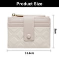 thumbnail image 2 of Carteras Laklulu Cartera pequeña para mujer Cartera organizadora de cuero PU con cremallera Monedero plegable Cartera pequeña, 11,2*8*2 cm, 2 of 6