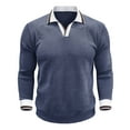 thumbnail image 3 of Ceisia Men's Casual Striped Half Button Round Neck Pullover with Pocket Daily Fashion Top Gift, 3 of 7