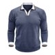 thumbnail image 3 of Ceisia Men's Casual Striped Half Button Round Neck Pullover with Pocket Daily Fashion Top Gift, 3 of 7