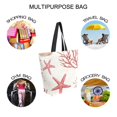thumbnail image 7 of FORMRS Womens Canvas Tote Bag with Zipper Inner Pocket Shoulder Handbag, White Starfish, 7 of 7
