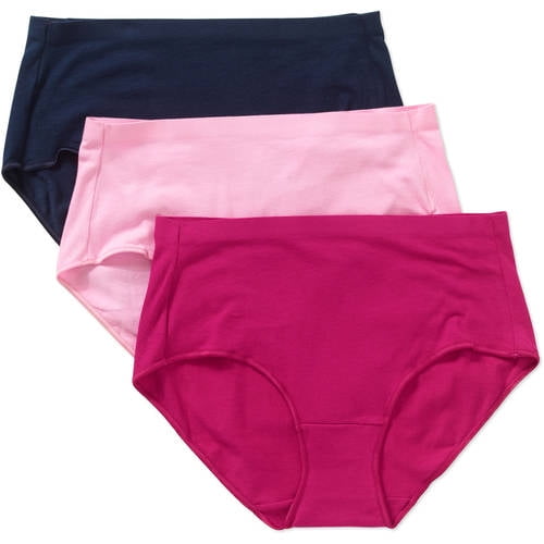 Women's Cotton Stretch Modern Brief Panties - 3 Pack - Walmart.com