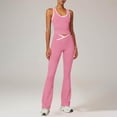 thumbnail image 2 of Purcolt Womens 2 Piece Sport Outfits Summer Crew Neck Crop Sleeveless Tank Tops and Crossing Legging Tracksuit Athletic Matching Set for Yoga Workout Gym, 2 of 8
