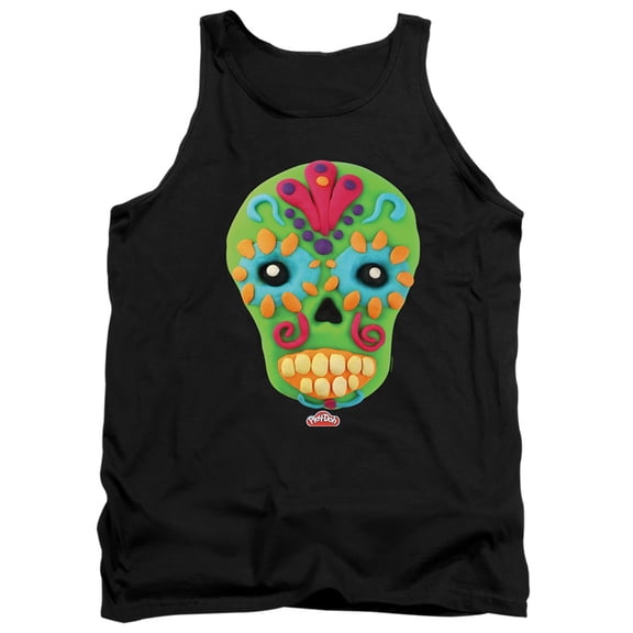 Play Doh Sugar Skull Adult Tank Top Black