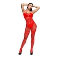 thumbnail image 2 of WZXFASHION Lingerie pour Femmes Aguichant Transparente Résille Babydoll Nuisette sous-Vêtements Intimes Rouge Taille Unique, 2 of 7