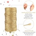 thumbnail image 3 of 200M Decorative Metallic String - 1.5mm Gold and Silver Twine String - Thread Twine- Jewelry Thread Cord for DIY Crafts Gift Wrapping & Wedding Favors, 3 of 4