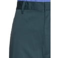 thumbnail image 2 of AKA Half Elastic Flat Front Men's Slacks  Relaxed Fit Twill Casual Pant Spruce 42 Medium, 2 of 4