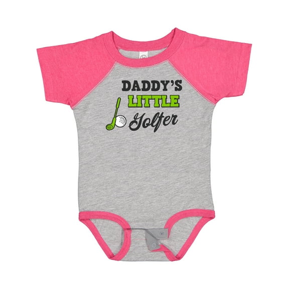 Inktastic Daddys Little Golfer with Golf Club and Ball Boys or Girls Baby Bodysuit