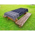 thumbnail image 1 of Navy Blue Outdoor Tablecloth, Tribal Ehnic Style Floral Horizontal Design Image Artwork, Decorative Washable Fabric Picnic Tablecloth, 58 X 104 Inches, Dark Blue Pale Blue and White, by Ambesonne, 1 of 2