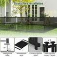 thumbnail image 5 of Costway 4 PCS Air Conditioner Fence Panels with Metal Ground Stakes No Dig Trash Can Enclosure Black, 5 of 10