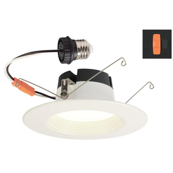 Westinghouse Lighting 5141100 11 Watt (80 Watt Equivalent) 5-6 Inch Recessed LED Downlight with Color Temperature Selection, Dimmable, ENERGY STAR, Medium Base, White Trim