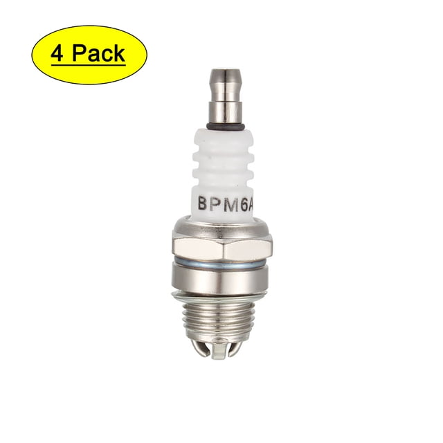 Unique Bargains BPM6A Spark Plug for Generator Lawnmower Tractor Go Kart Mini Bike, 4pcs