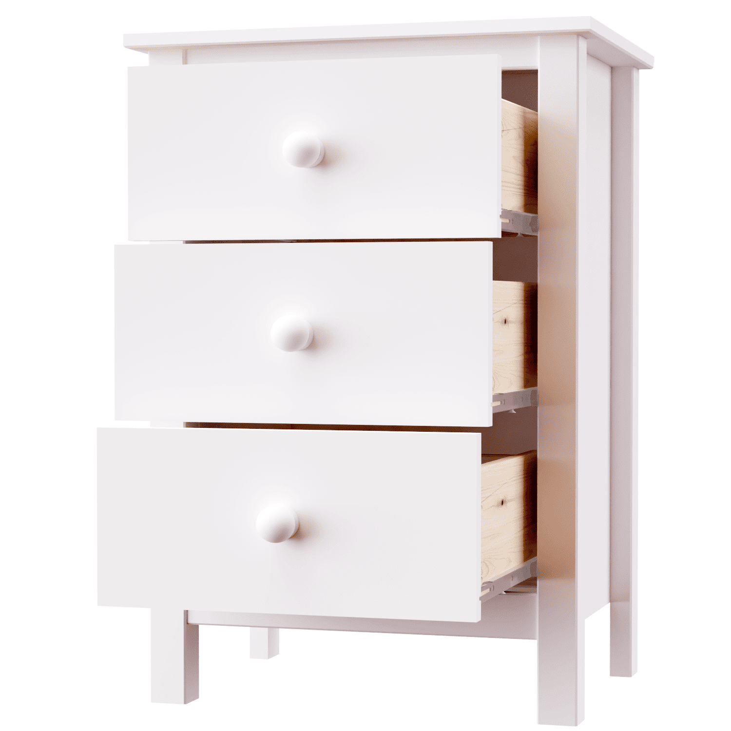 From the Tree Tall 3-Drawer Solid Wood Nightstand for Adults – Elegant Bedroom Bedside Table